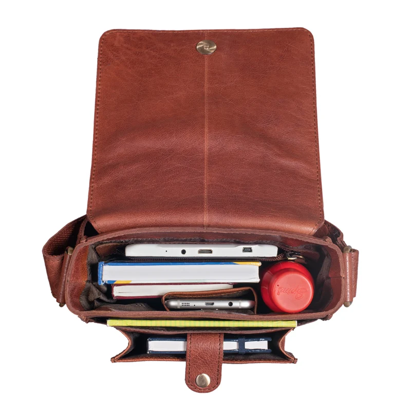 "Finn" Kleine Umhängetasche Herren Leder Messenger Bag Herrentasche