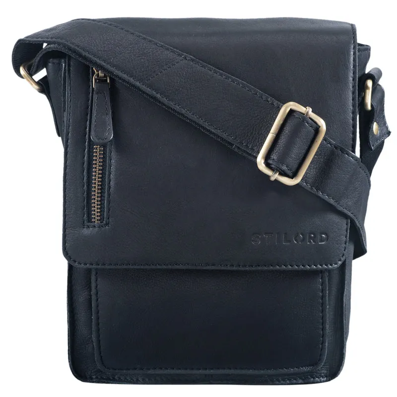 "Finn" Kleine Umhängetasche Herren Leder Messenger Bag Herrentasche