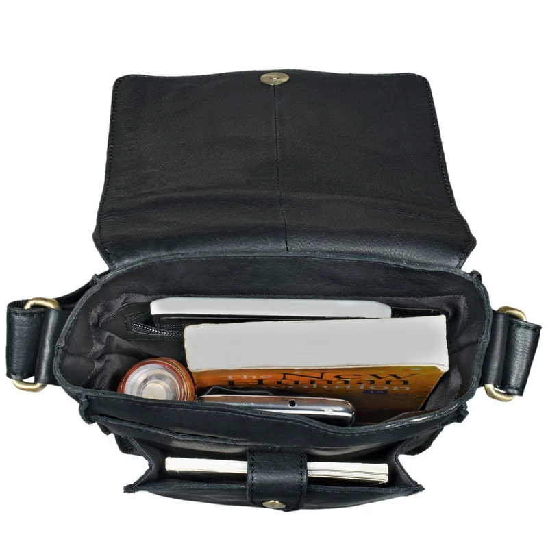 "Finn" Kleine Umhängetasche Herren Leder Messenger Bag Herrentasche