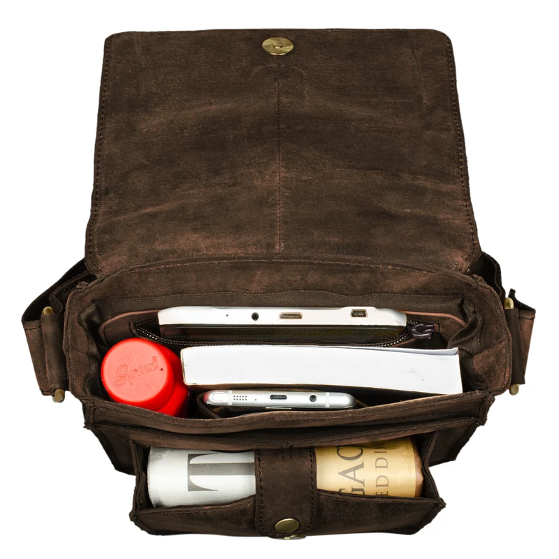 "Finn" Kleine Umhängetasche Herren Leder Messenger Bag Herrentasche