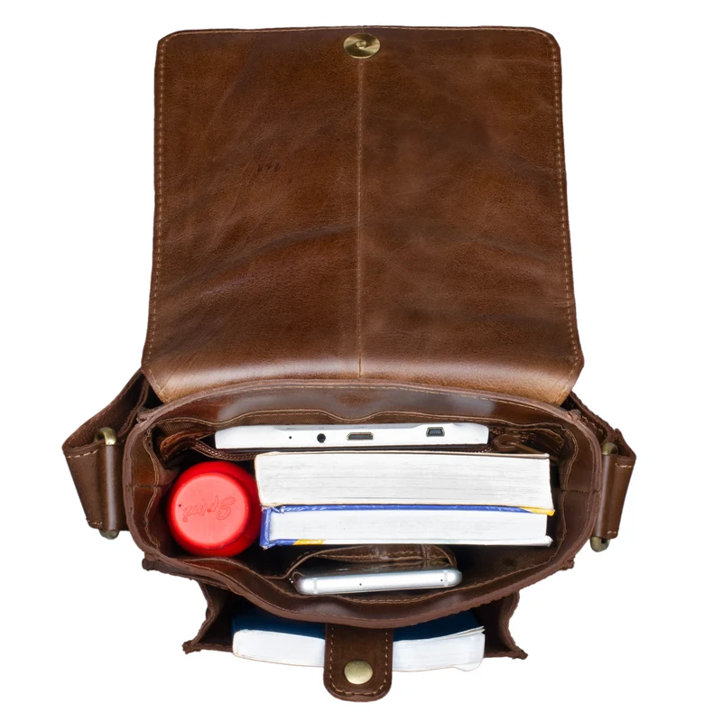 "Finn" Kleine Umhängetasche Herren Leder Messenger Bag Herrentasche