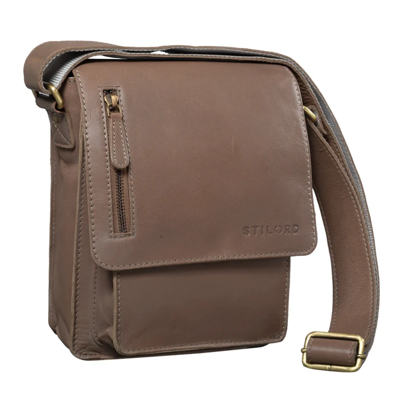 "Finn" Kleine Umhängetasche Herren Leder Messenger Bag Herrentasche