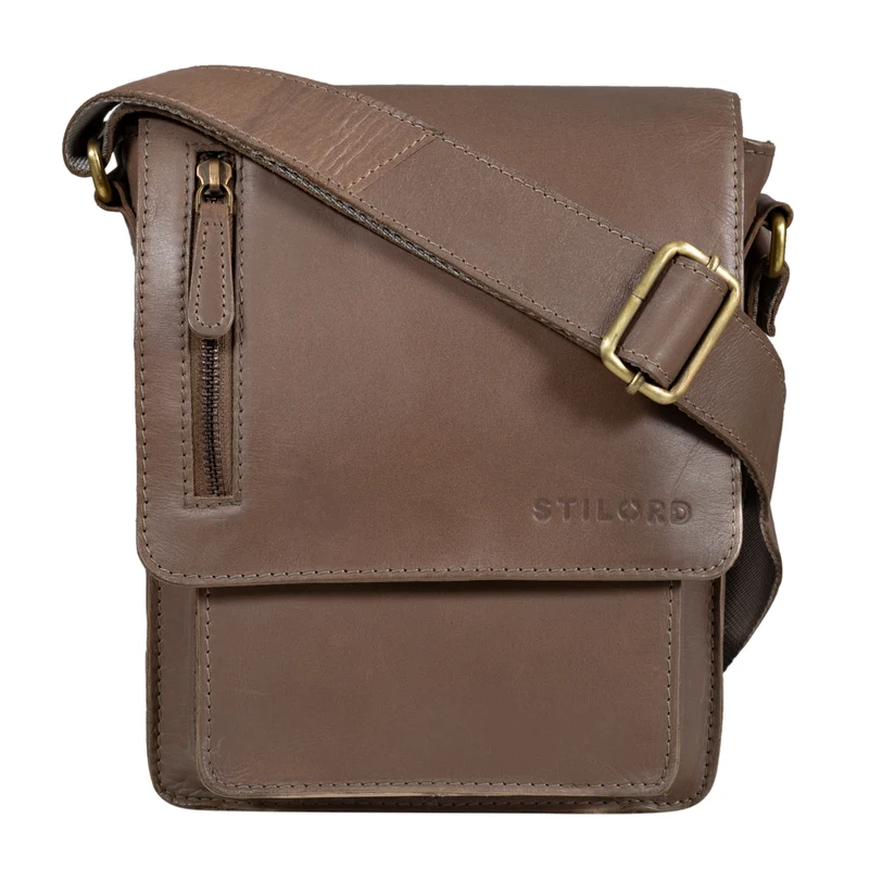 "Finn" Kleine Umhängetasche Herren Leder Messenger Bag Herrentasche