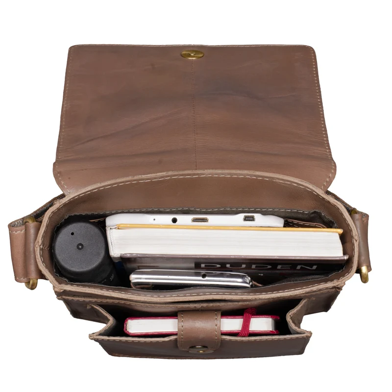 "Finn" Kleine Umhängetasche Herren Leder Messenger Bag Herrentasche
