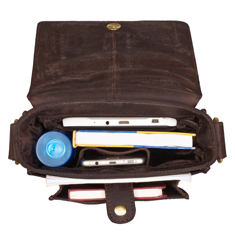 "Finn" Kleine Umhängetasche Herren Leder Messenger Bag Herrentasche