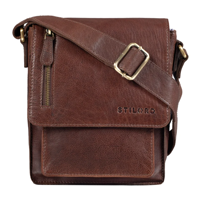 "Finn" Kleine Umhängetasche Herren Leder Messenger Bag Herrentasche