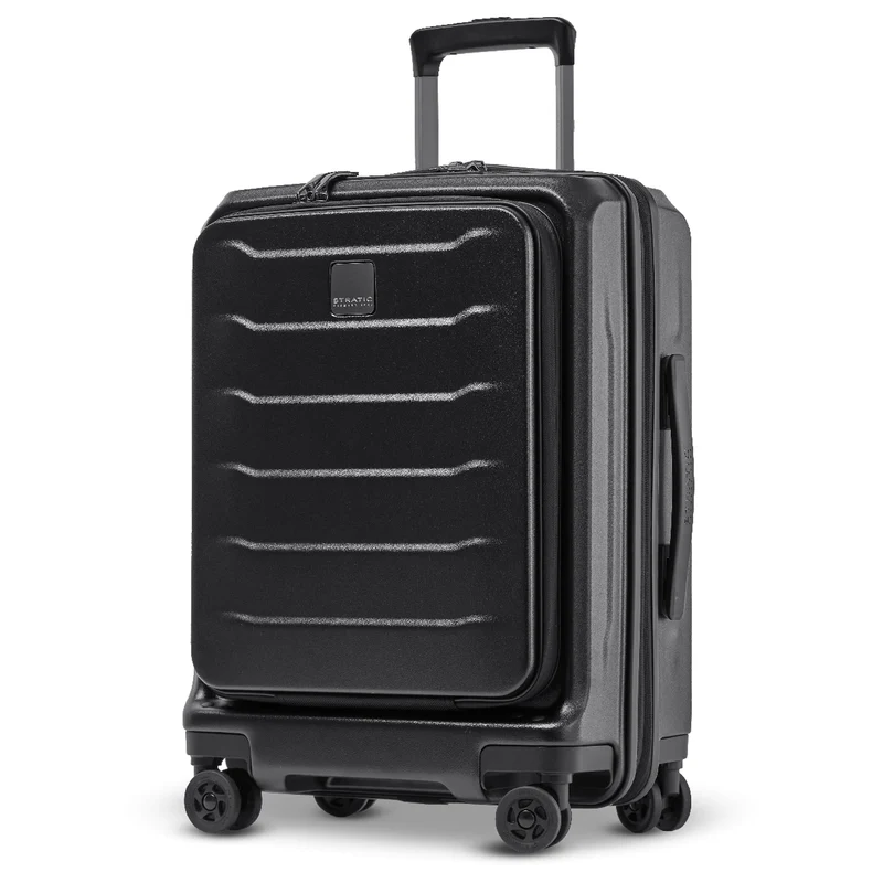 Stratic Phoenix ML - 4-Rollen-Kabinentrolley mit Vortasche 55 cm erw. (black)