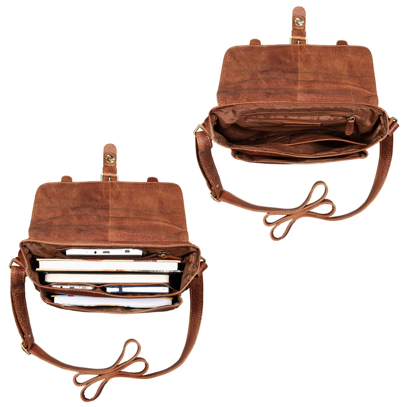 "Lara" Vintage Umhängetasche Damen Leder