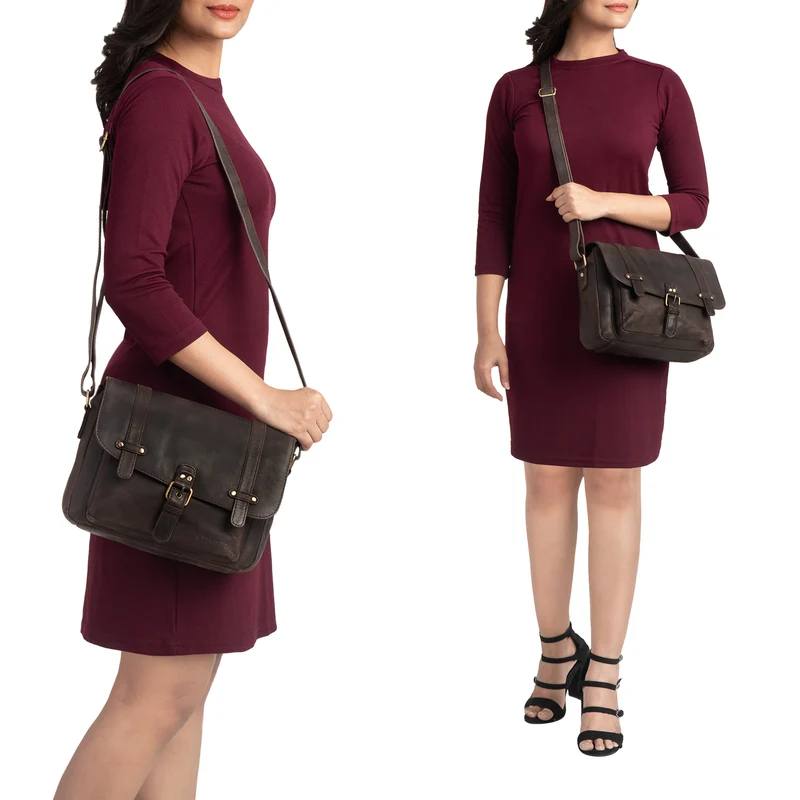 "Lara" Vintage Umhängetasche Damen Leder