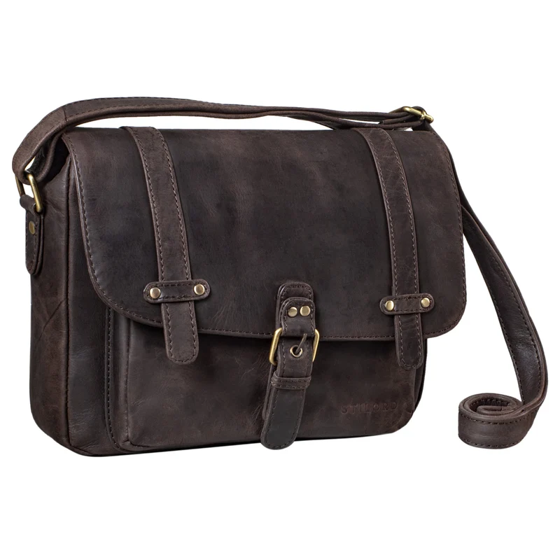 "Lara" Vintage Umhängetasche Damen Leder