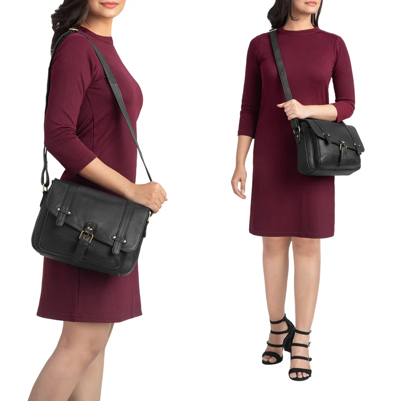 "Lara" Vintage Umhängetasche Damen Leder
