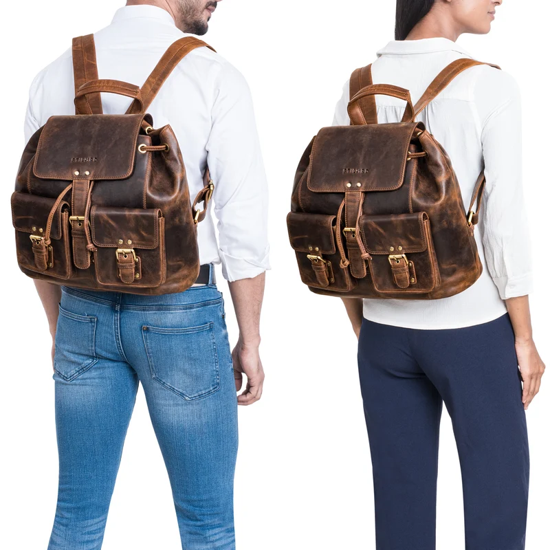 "Larissa" Vintage Rucksack Leder Damen