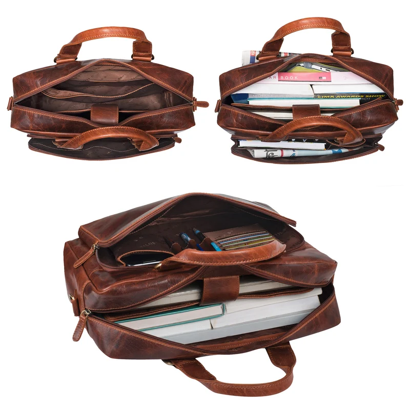 "Joshua" Vintage Businesstasche Leder