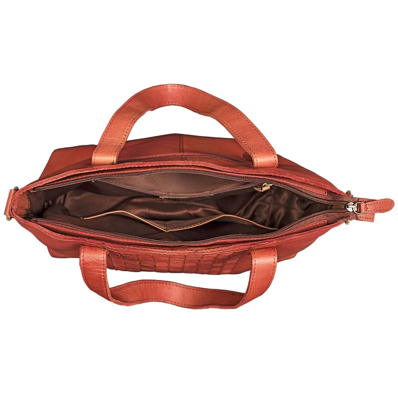 Mara Elegante Handtasche geflochten Echtleder für Damen