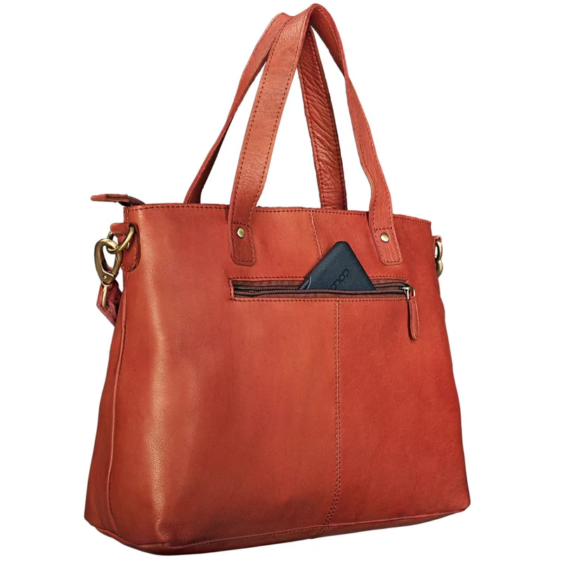 Mara Elegante Handtasche geflochten Echtleder für Damen