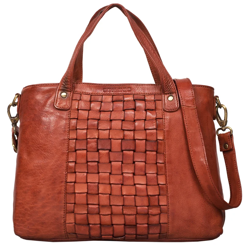 Mara Elegante Handtasche geflochten Echtleder für Damen