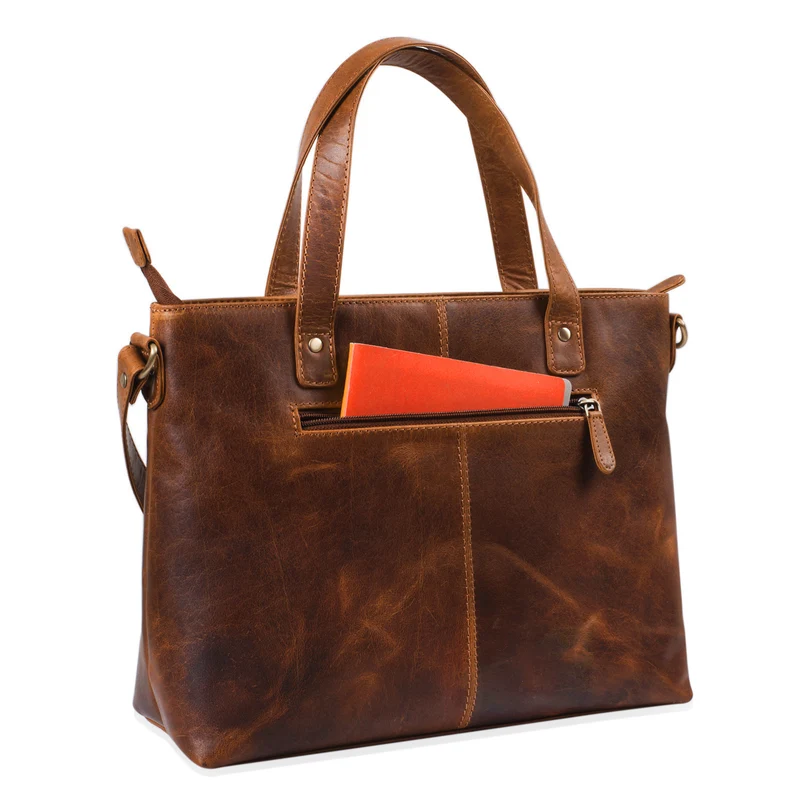 Mara Elegante Handtasche geflochten Echtleder für Damen