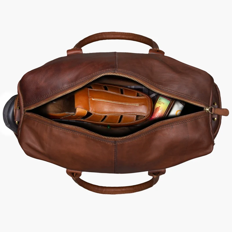 "Travis" Weekender Leder Vintage
