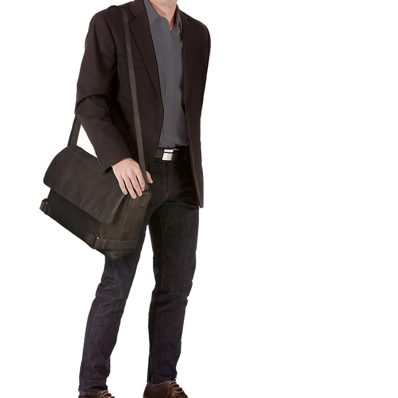 "Luca" Vintage Messenger Bag 15,6 Zoll