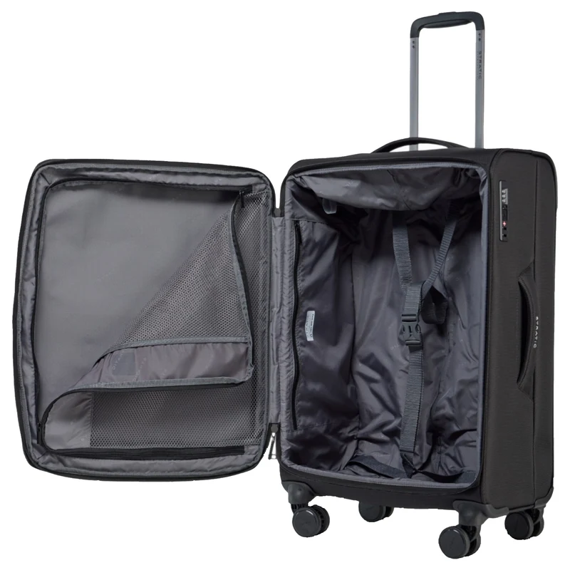 Stratic Lite - 4-Rollen-Trolley 65 cm erw. (black)