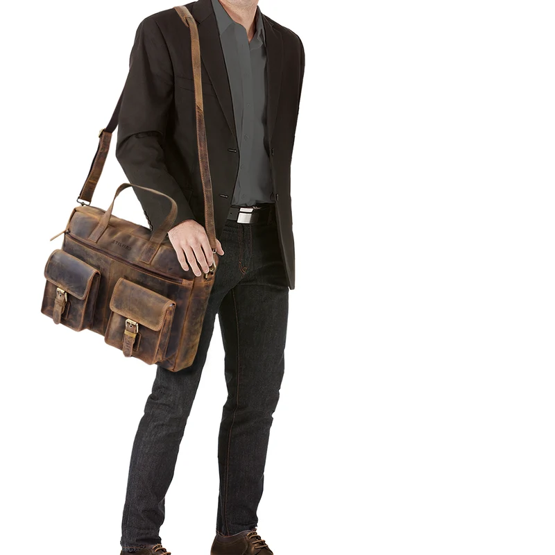 "Ron" Vintage Ledertasche 15.6 Zoll