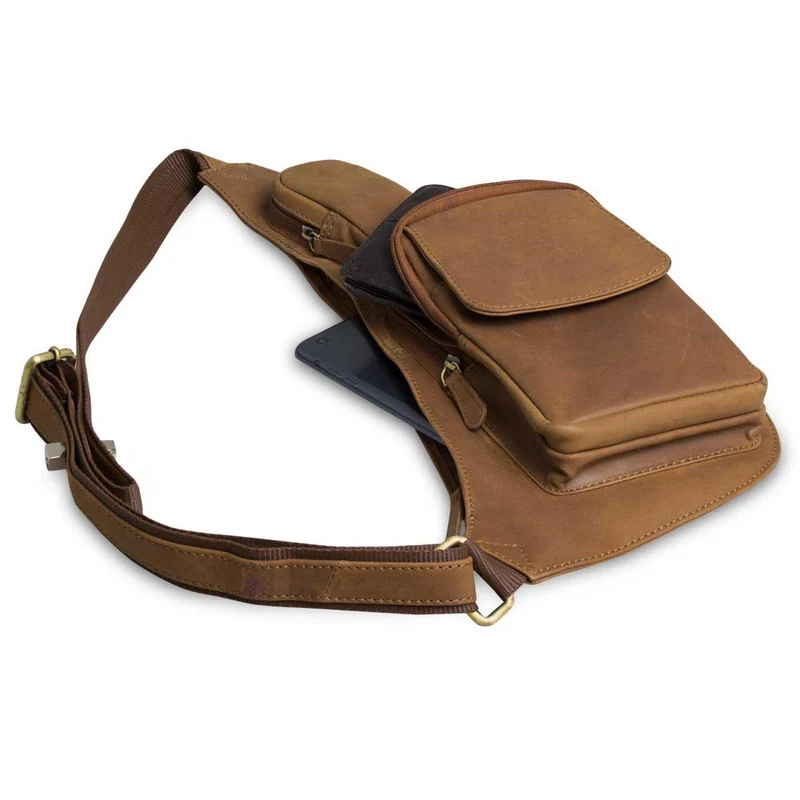 "Adrian" Brusttasche Leder