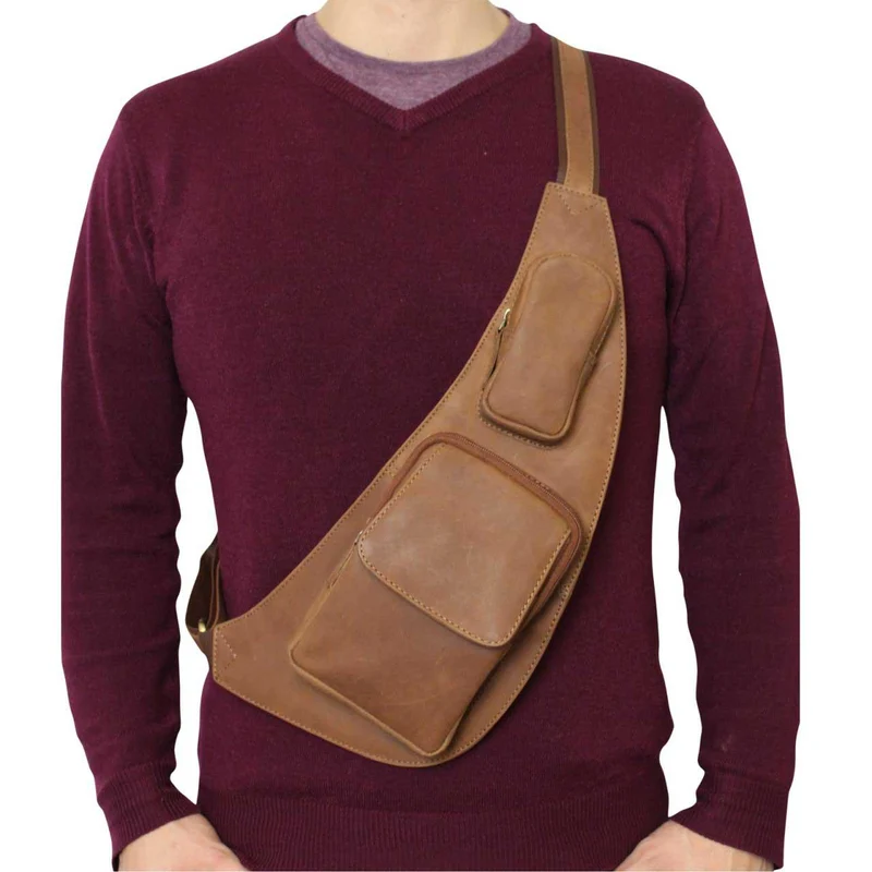 "Adrian" Brusttasche Leder