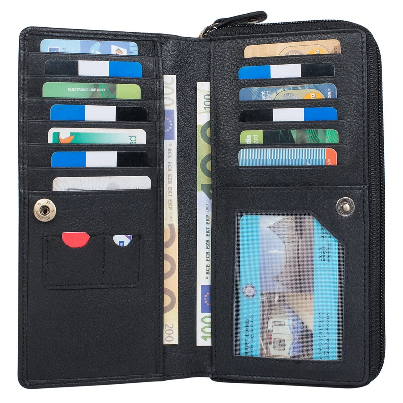 "Dana" Damen Geldbörse lang Leder anti RFID NFC
