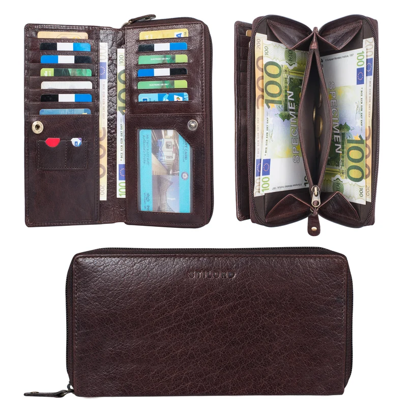 "Dana" Damen Geldbörse lang Leder anti RFID NFC
