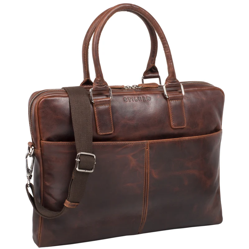 "Emilio" Umhängetasche Leder Vintage groß
