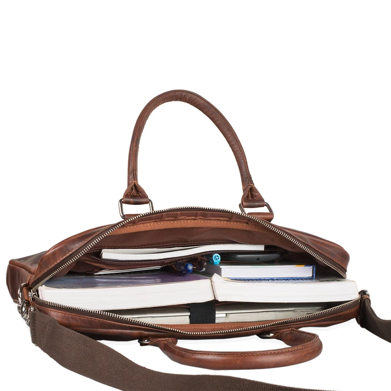 "Emilio" Umhängetasche Leder Vintage groß