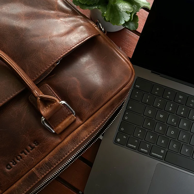 "Emilio" Umhängetasche Leder Vintage groß