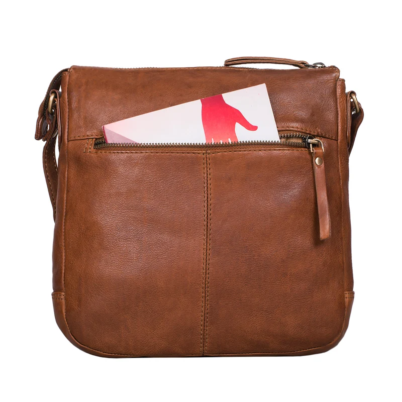 "Louise" Vintage Umhängetasche Leder Damen