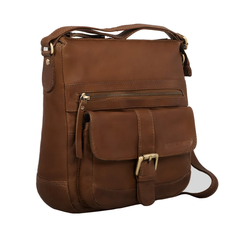 "Louise" Vintage Umhängetasche Leder Damen