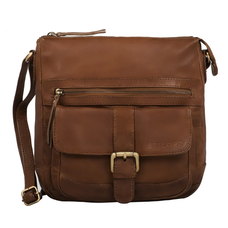 "Louise" Vintage Umhängetasche Leder Damen