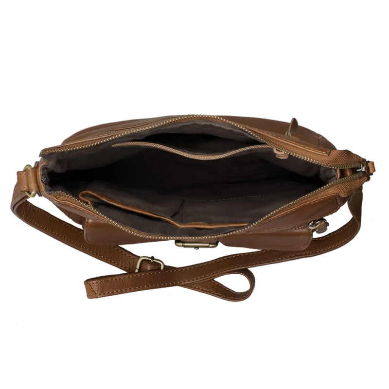 "Louise" Vintage Umhängetasche Leder Damen