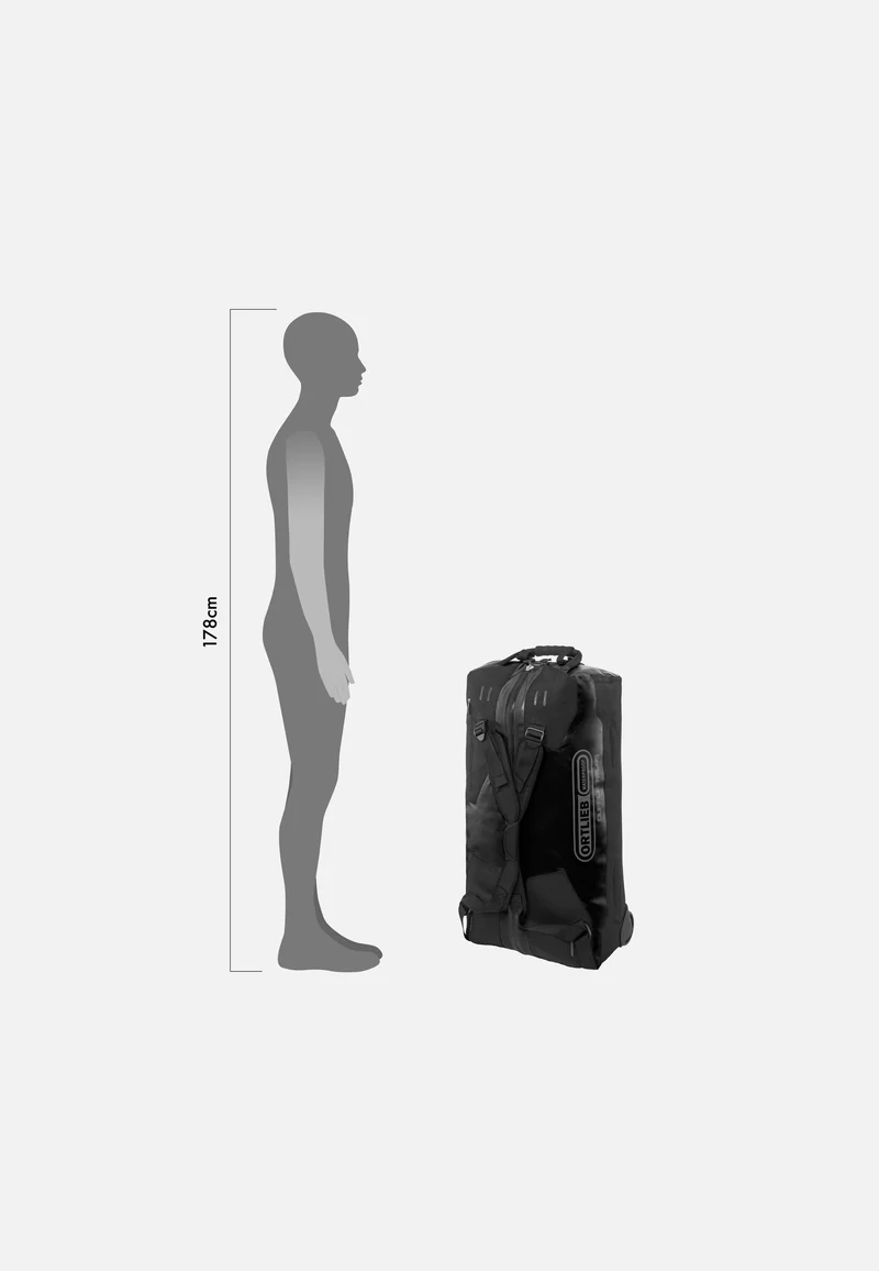 Duffle RS 85L Schwarz - Reisetasche mit Rollen