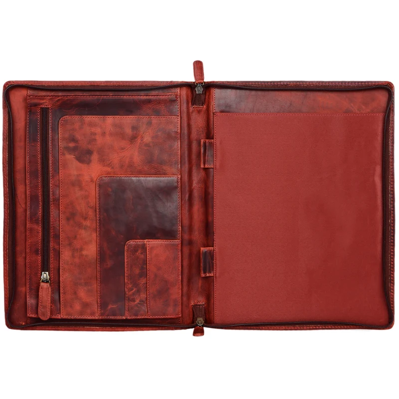 "Julius" Vintage Konferenzmappe Leder