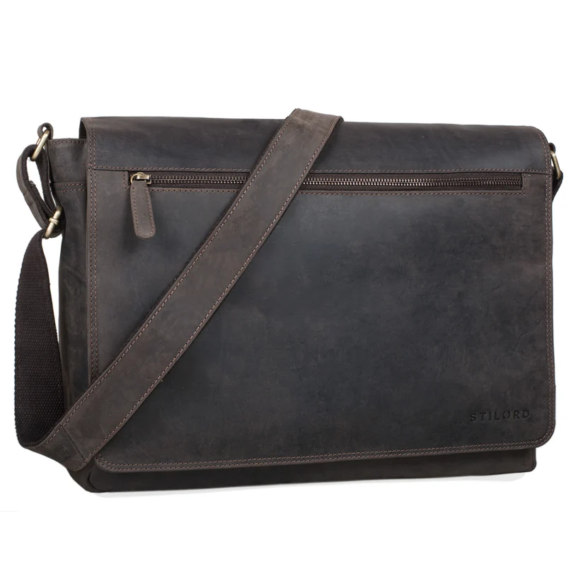 "Phil" Ledertasche Herren Umhängetasche Laptop