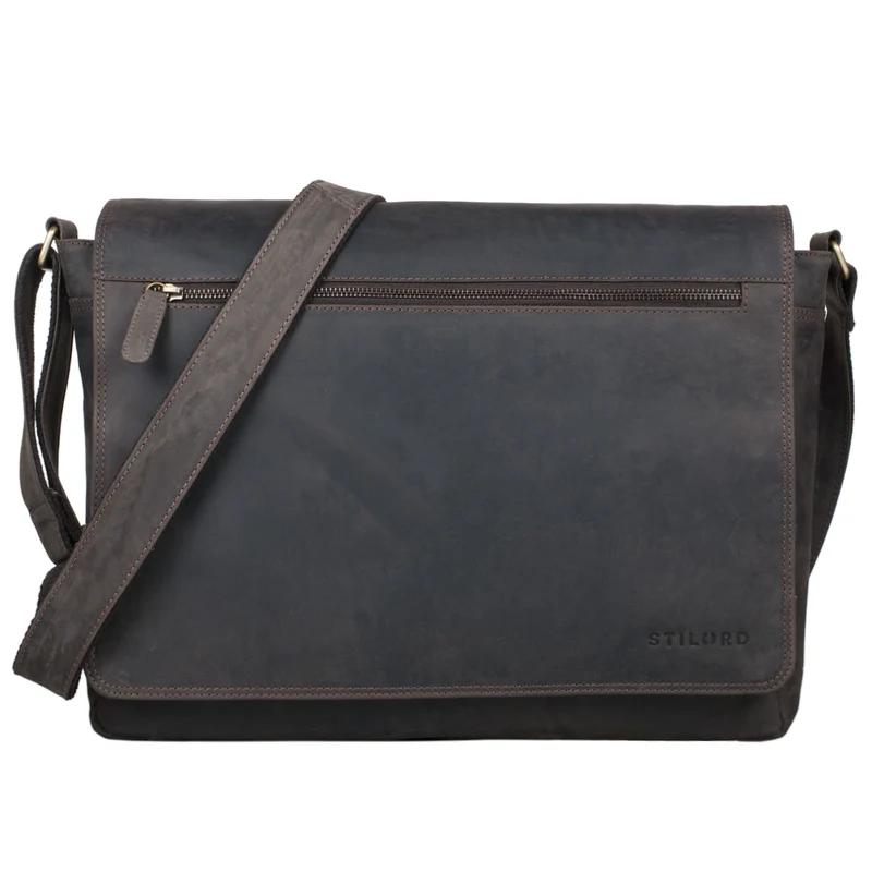 "Phil" Ledertasche Herren Umhängetasche Laptop