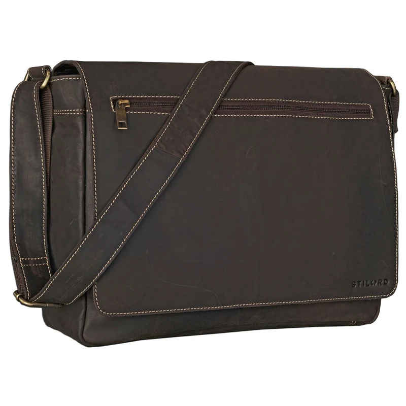 "Phil" Ledertasche Herren Umhängetasche Laptop