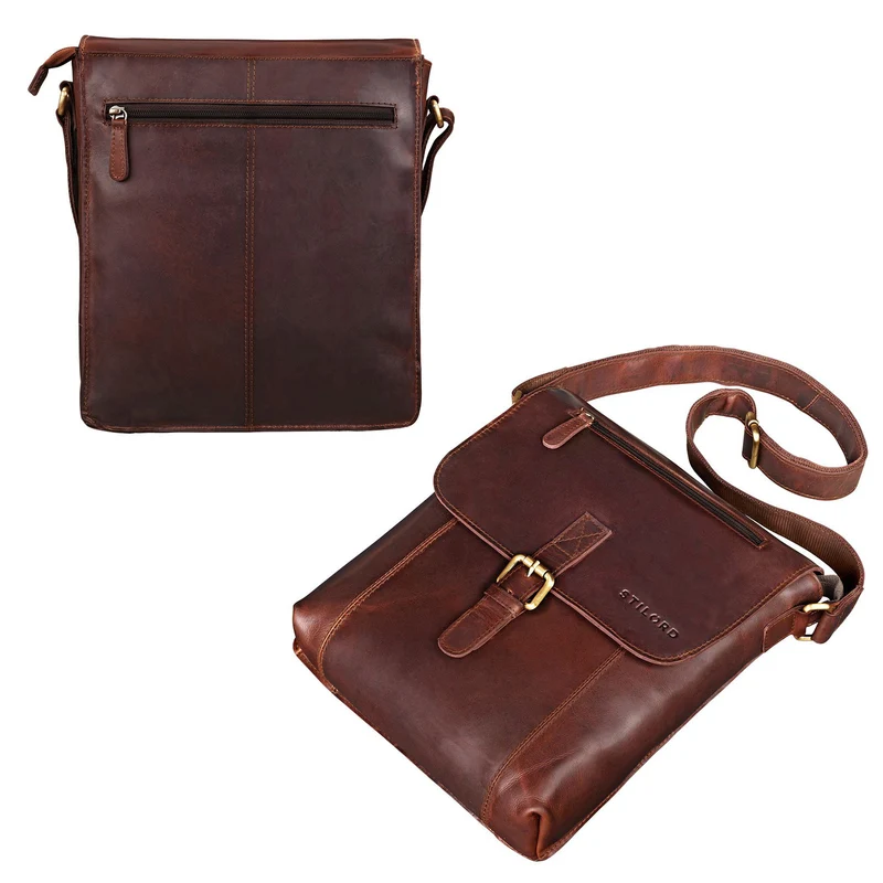 "Matthias" Herren Umhängetasche Leder Vintage
