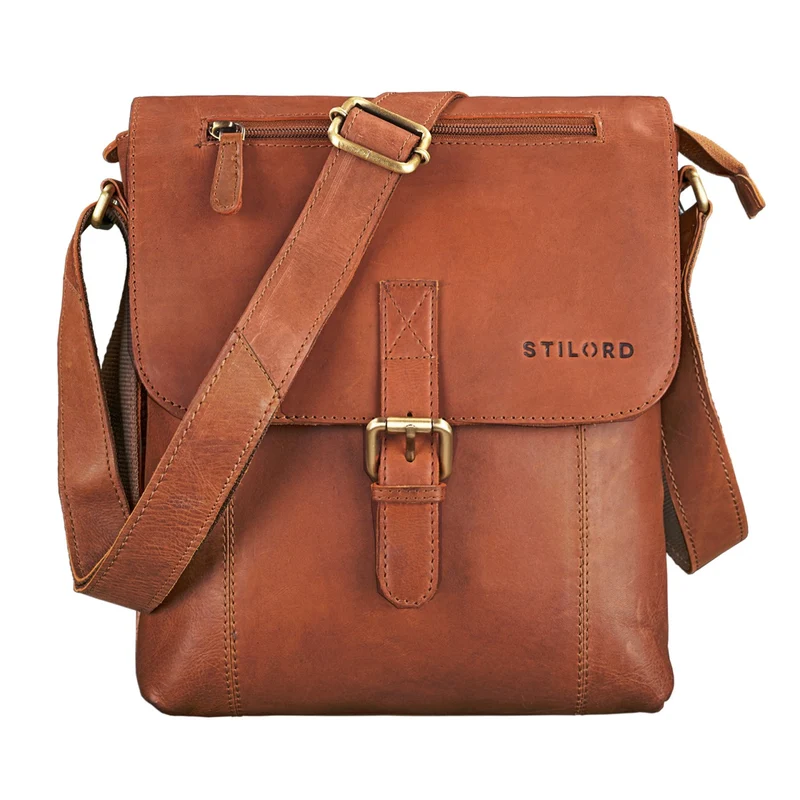 "Matthias" Herren Umhängetasche Leder Vintage