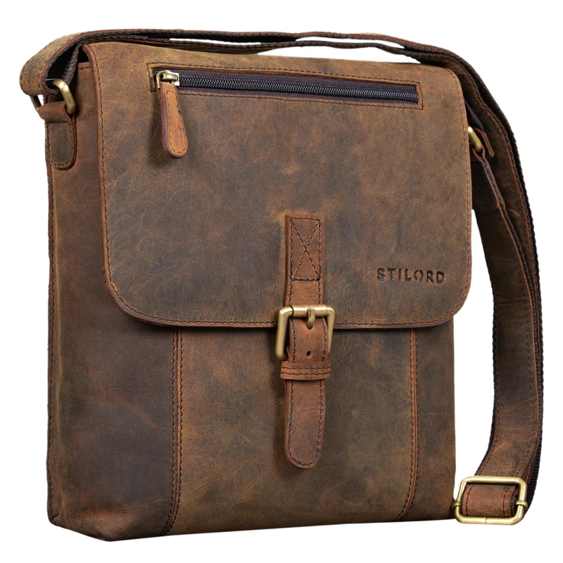 "Matthias" Herren Umhängetasche Leder Vintage