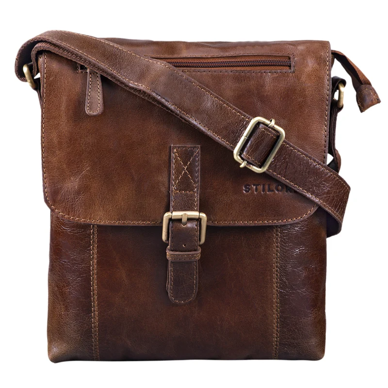 "Matthias" Herren Umhängetasche Leder Vintage