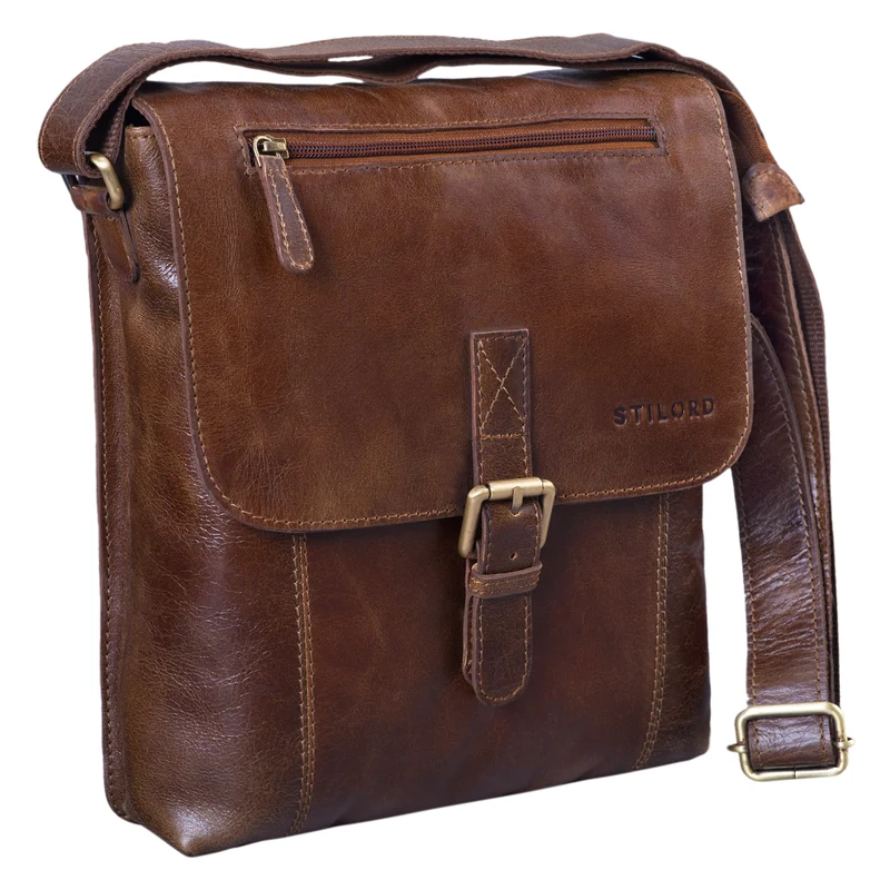 "Matthias" Herren Umhängetasche Leder Vintage