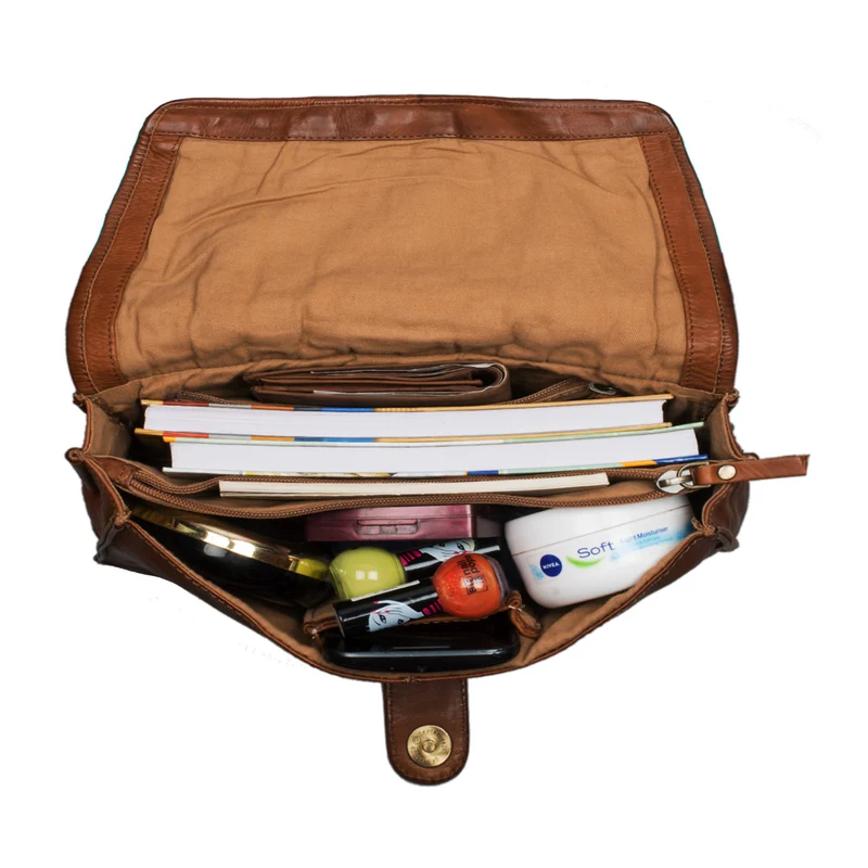 "Ella" Handtasche Leder Damen geflochten