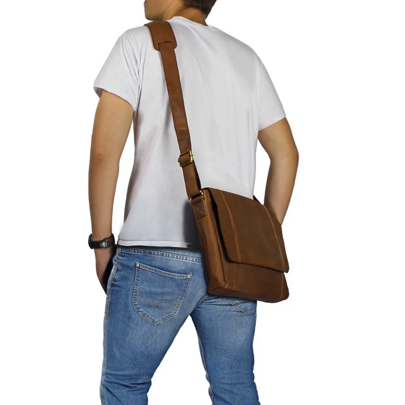 "Raffael" Vintage Messenger Bag Leder