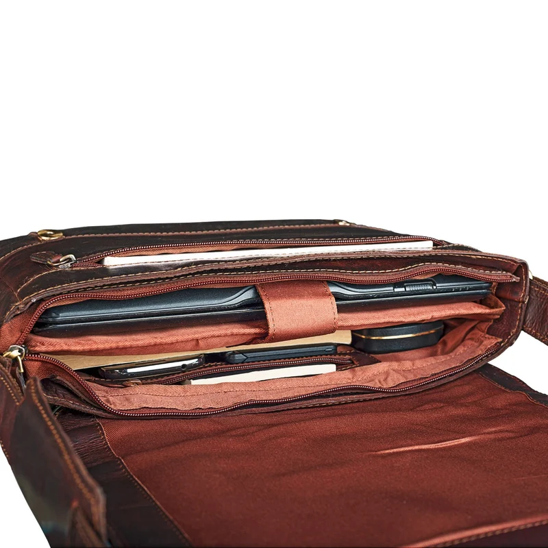 "Raffael" Vintage Messenger Bag Leder