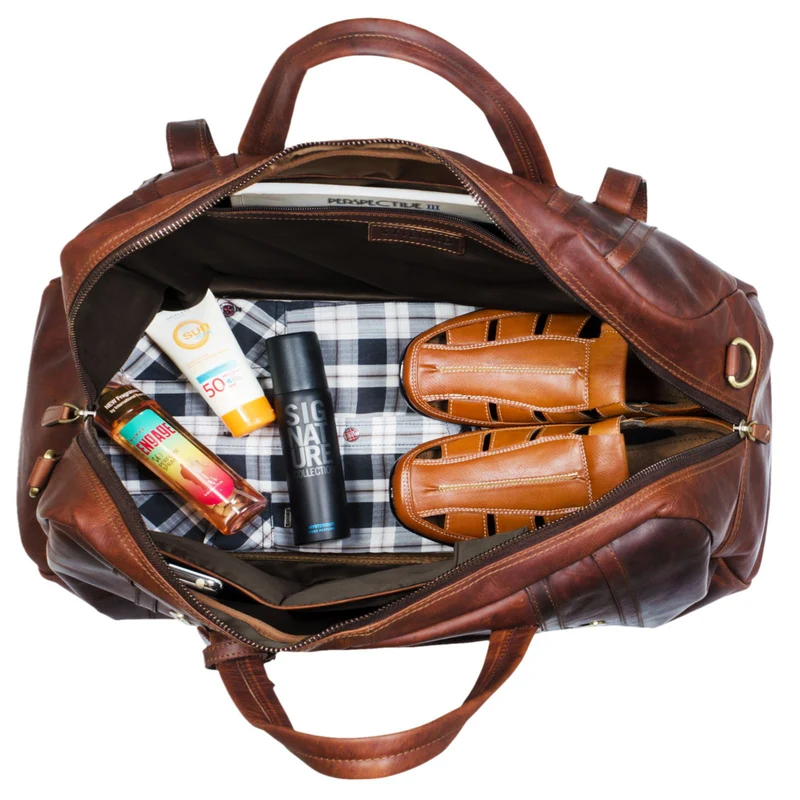 "Georgia" Große Reisetasche Vintage Leder